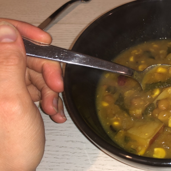 Fragrant Red Lentil and Rainbow Chard Soup