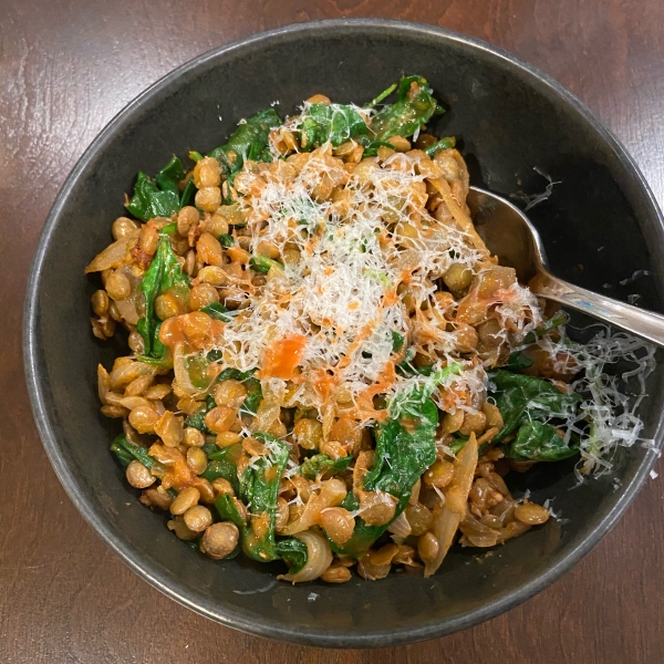 Lentils And Spinach