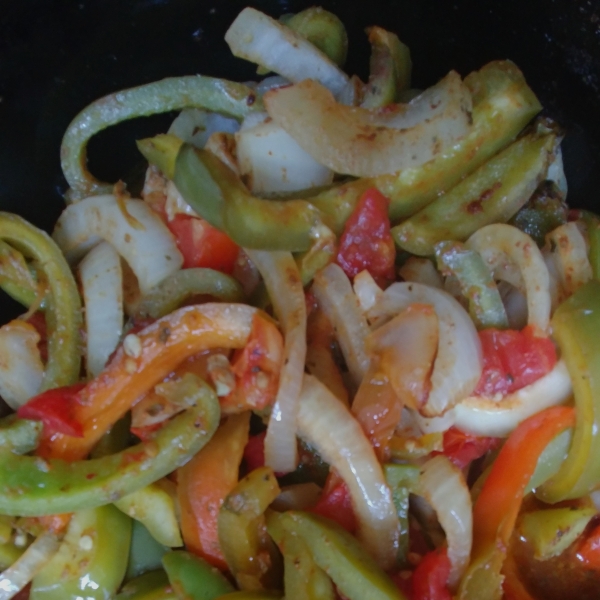 Slow Cooker Fajita Vegetables