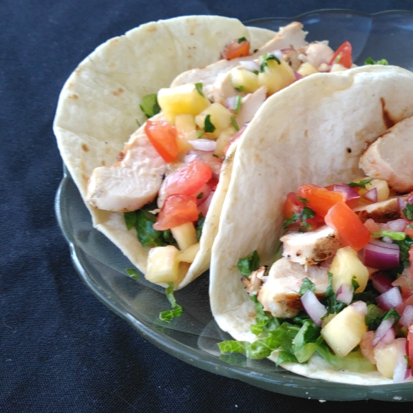 Chicken Tacos with Pineapple Salsa