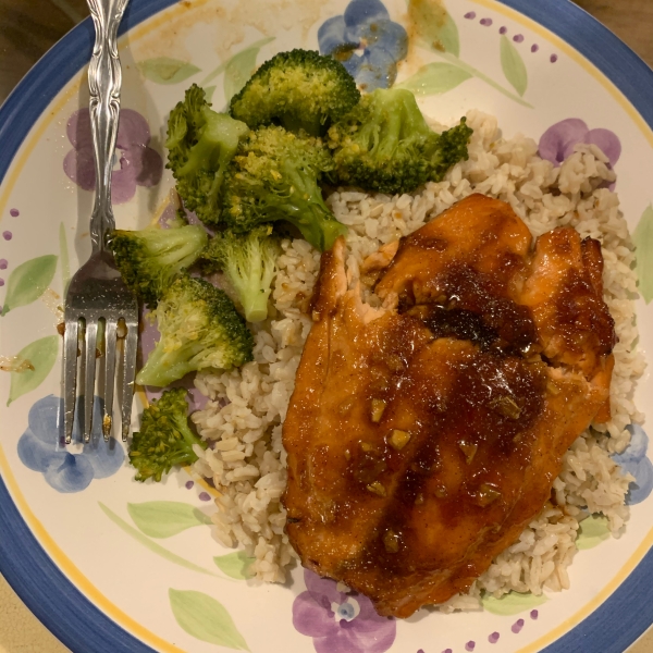 Sweet 'n' Hot Glazed Salmon