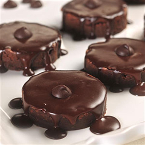 Dark Chocolate Ganache Brownie Cakes