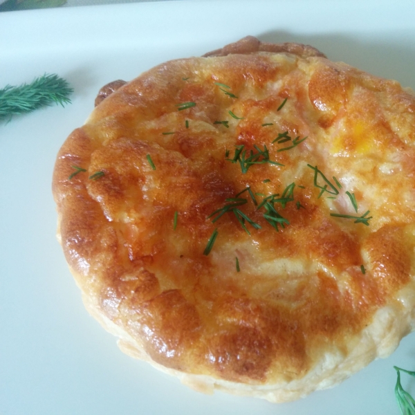 Savory Puff Pastry Tart with Smoked Salmon