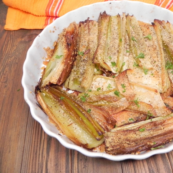 Roasted Leeks with Parmesan