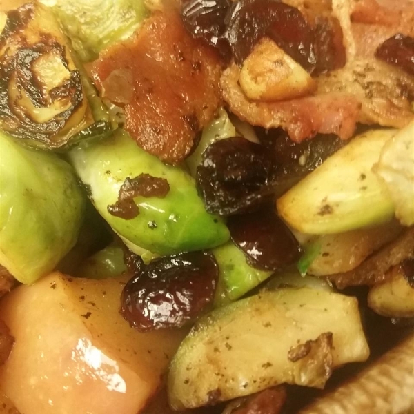 Christine's Bacon and Brussels Sprout Cranberry Salad