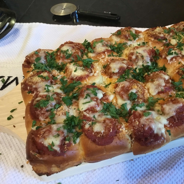 Meatball-Stuffed Garlic Bread Sliders