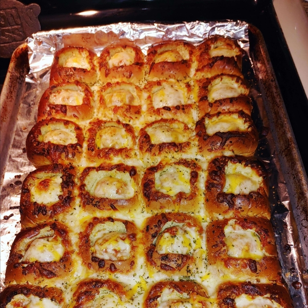 Meatball-Stuffed Garlic Bread Sliders