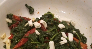 Christoph's Mediterranean Spinach and Sun Dried Tomato Dish