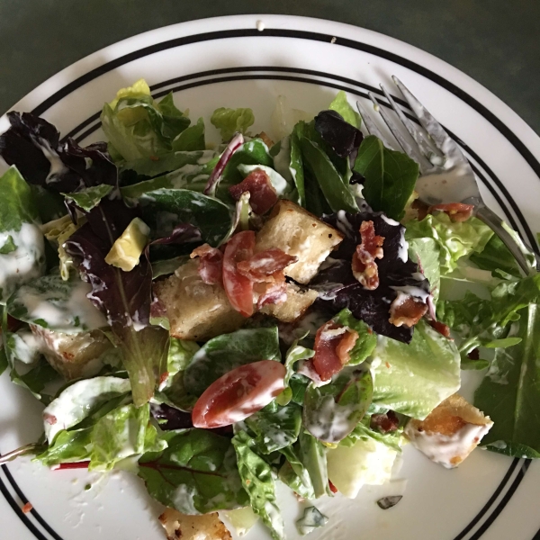 B.L.T. Salad with Basil Mayo Dressing