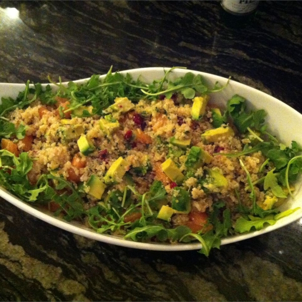 Quinoa Salad with Grapefruit, Avocado, and Arugula