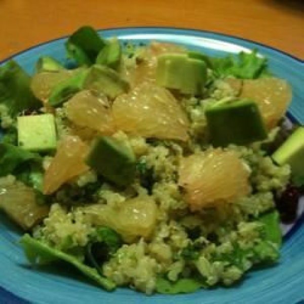 Quinoa Salad with Grapefruit, Avocado, and Arugula