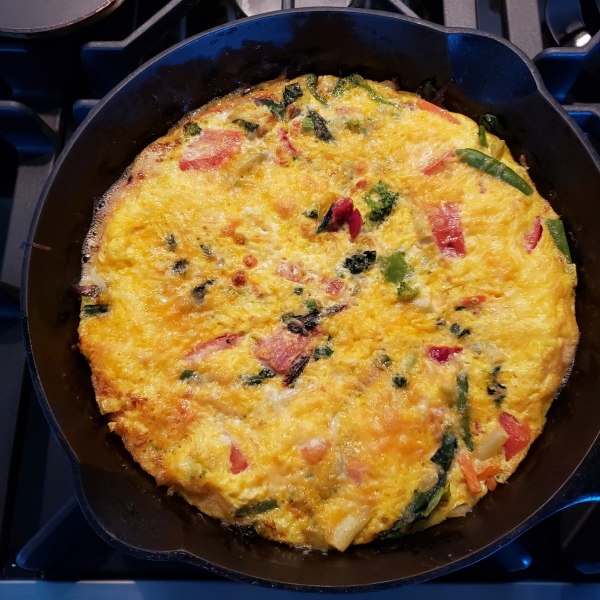 Frittata with Leftover Greens