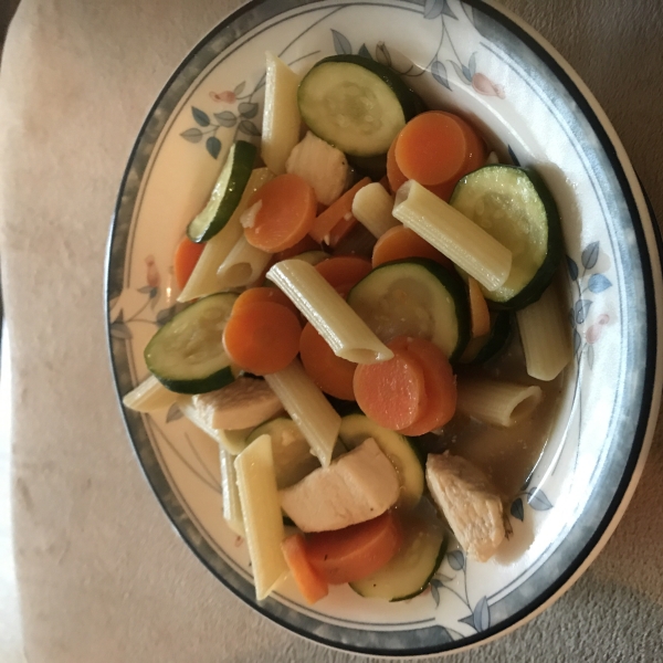 Bow Ties, Zucchini, Carrots, and Chicken