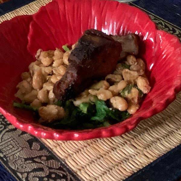 Chef John's Pork and Beans and Greens