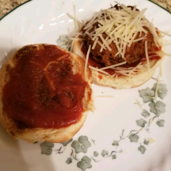 Chicken Parmesan Meatball Sliders