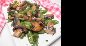 Sauteed Sugar Snap Peas with Mushrooms