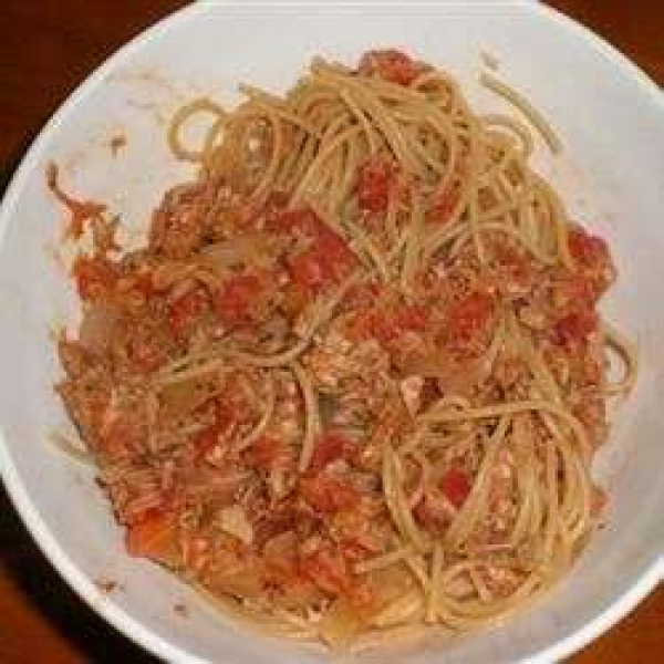 Zing-a-Ding-Ding Spaghetti with Albacore Tuna