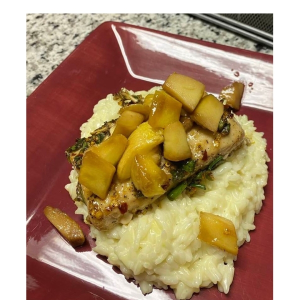 Mahi Mahi with Coconut Rice and Mango Salsa