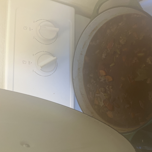 Beef and Barley Stew a la Bourguignon
