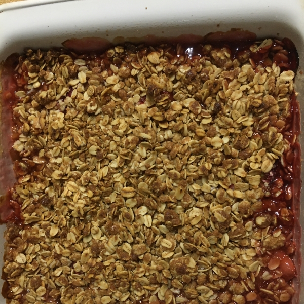 Royal Rhubarb Crisp