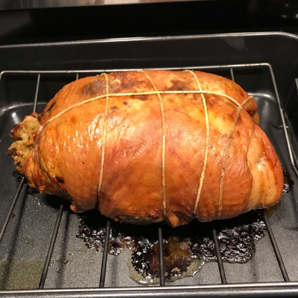 Turkey Breast Roulade with Apple and Raisin Stuffing