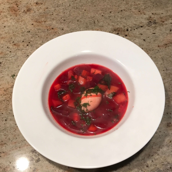 Botwinka (Polish Vegetable Soup with Beet Greens)