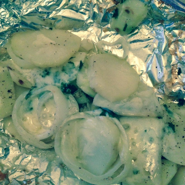 Grilled Garlic Potatoes