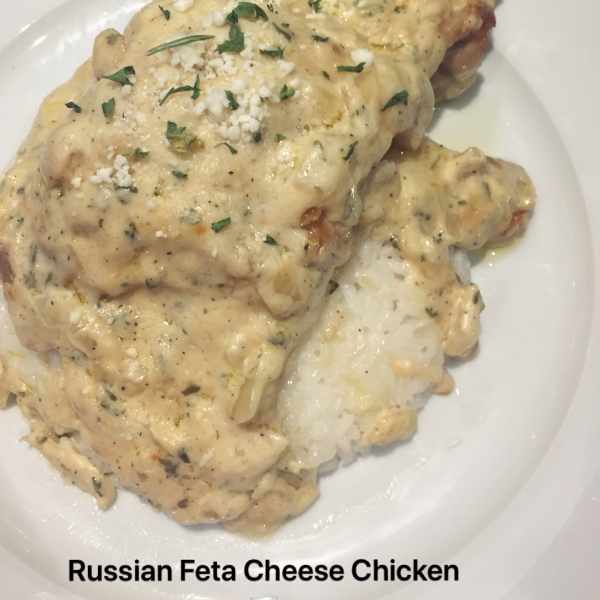 Russian Chicken with Feta Cheese