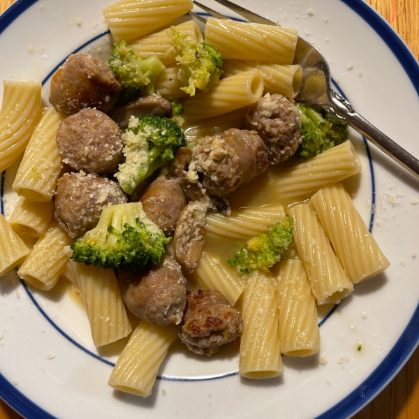 Italian Sausage with Farfalle and Broccoli Rabe