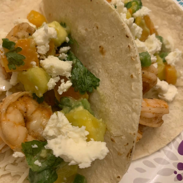 Lime Shrimp Tacos with Mango Salsa