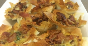 Chanterelle Mushroom and Bacon Tartlets