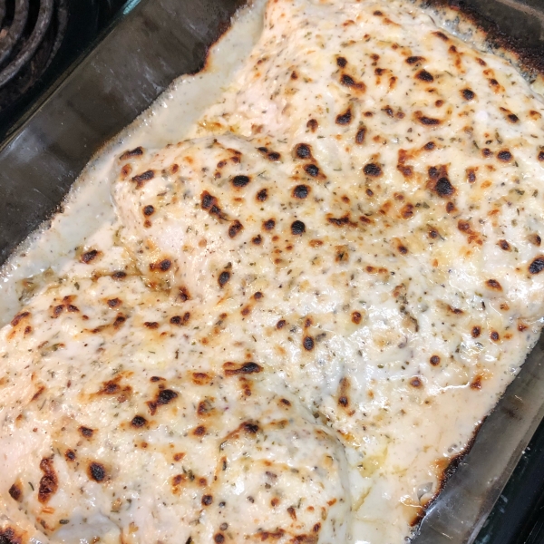 Creamy Baked Asiago Chicken Breasts