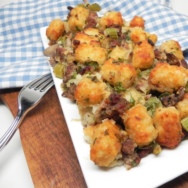 Sausage-Mushroom Tater Tot® Stuffing