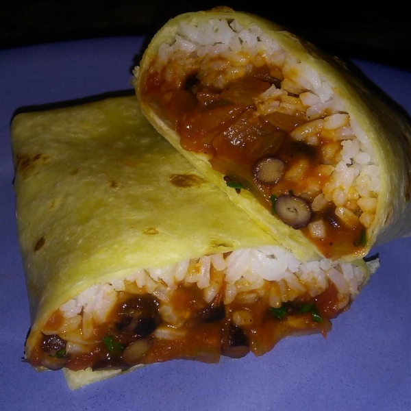 Black Bean and Rice Burritos