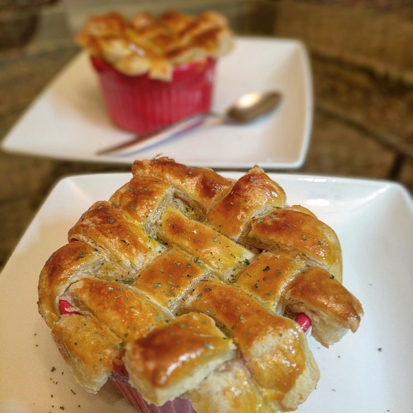 Chicken Pot Pies with Puff Pastry