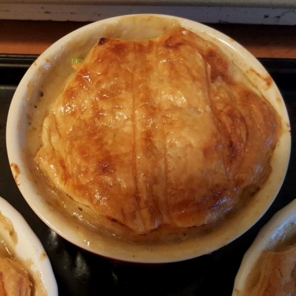 Chicken Pot Pies with Puff Pastry