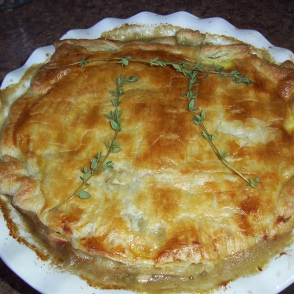 Chicken Pot Pies with Puff Pastry