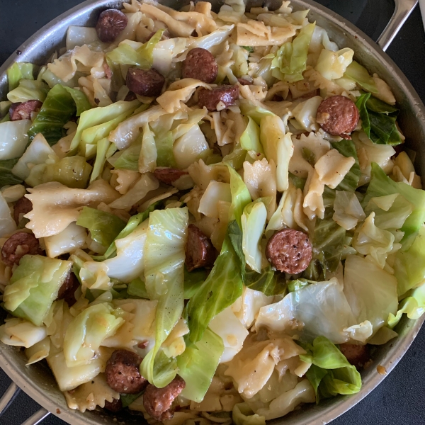 Cabbage and Smoked Sausage Pasta