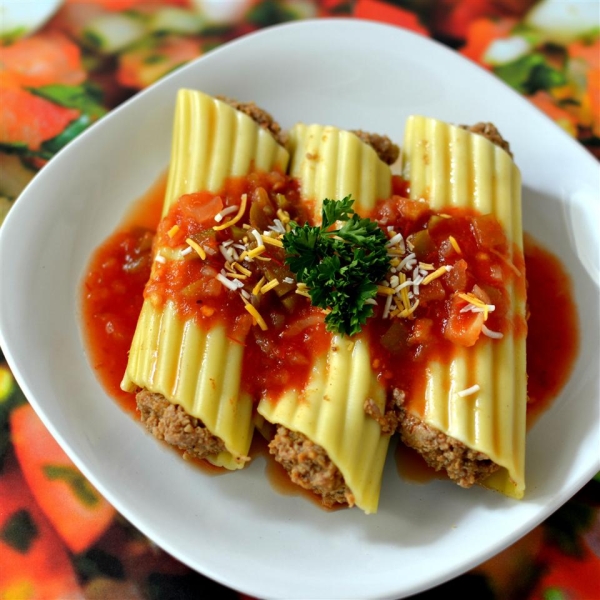 Microwave Mexican Manicotti