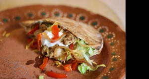 Southwestern Chicken Pitas with Chipotle Sauce