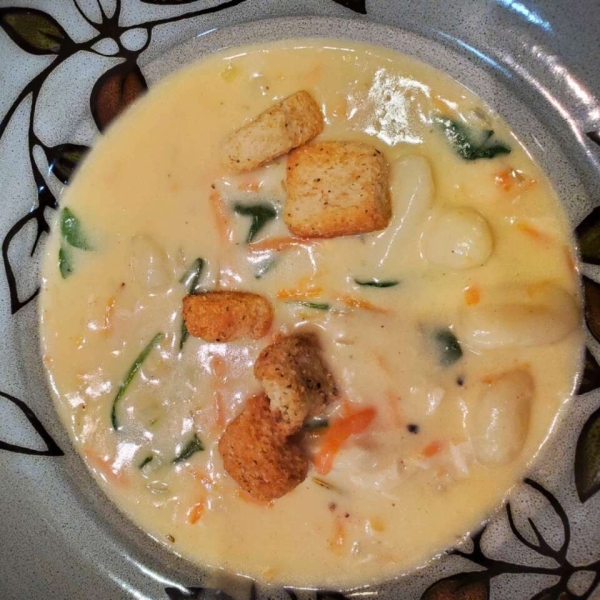 Cream of Chicken and Gnocchi Soup