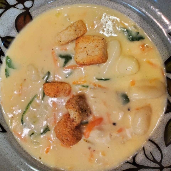 Cream of Chicken and Gnocchi Soup