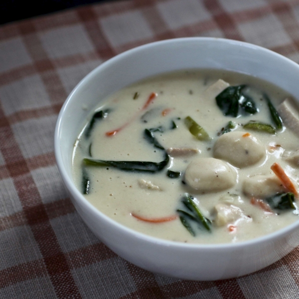 Cream of Chicken and Gnocchi Soup