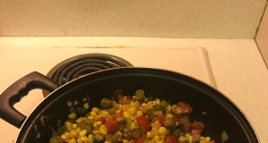 Okra, Corn and Tomatoes