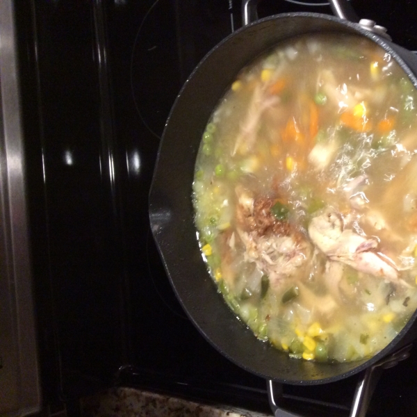 Leftover Roast Chicken Soup