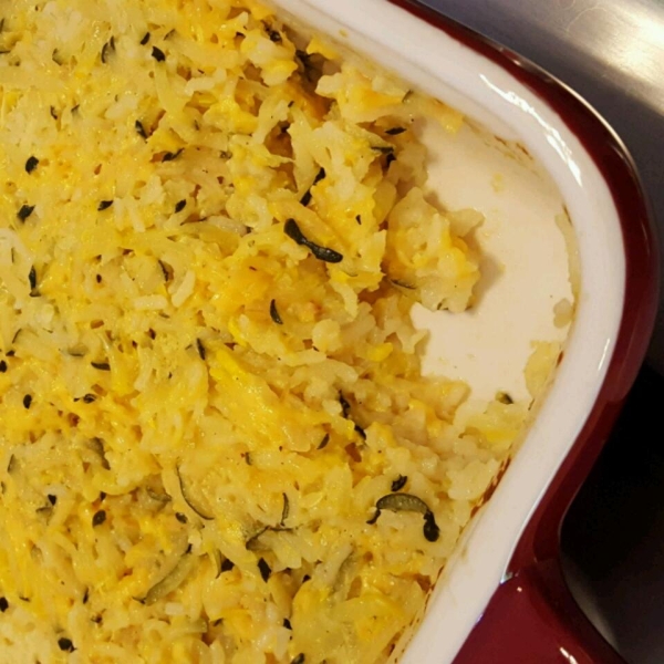 Cheesy Zucchini Rice Bake