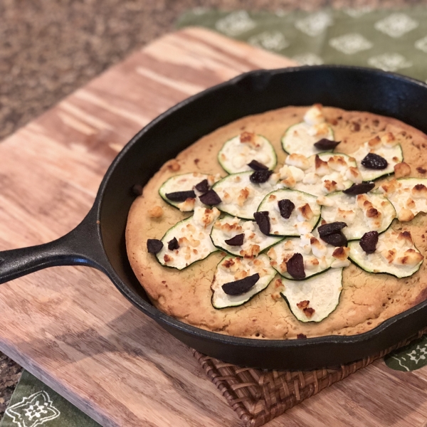 Feta and Zucchini Farinata Pizza (Gluten-Free Italian Flatbread)