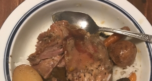Braised Rabbit with Mushroom Sauce