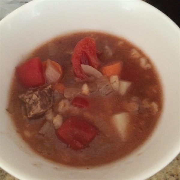 Mom's Italian Beef Barley Soup