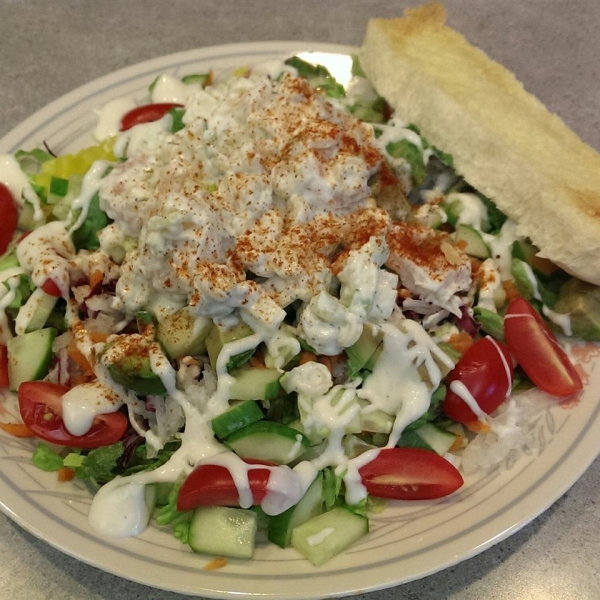 Grandma Bellows' Lemony Shrimp Macaroni Salad with Herbs